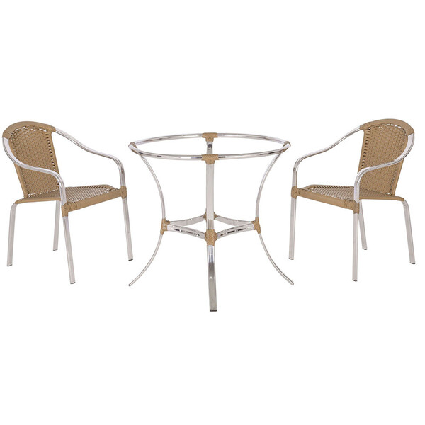 Kit 02 Cadeiras Tóquio De Área Em Alumínio E Fibra Sintética