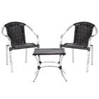 Kit 02 Cadeiras Tóquio De Área Em Alumínio E Fibra Sintética