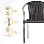 Kit 02 Cadeiras Tóquio De Área Em Alumínio E Fibra Sintética