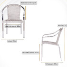 Kit 02 Cadeiras Tóquio De Área Em Alumínio E Fibra Sintética