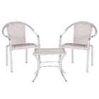 Kit 02 Cadeiras Tóquio De Área Em Alumínio E Fibra Sintética