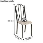 Kit 02 Cadeiras Tubu America 021 Cromo Pt