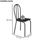 Kit 02 Cadeiras Tubular America 004 Cromo Preto Artef