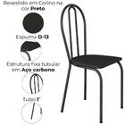 Kit 02 Cadeiras Tubular America 004 Cromo Preto Artef