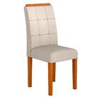 Kit 02 Cadeiras Vitória Wood Cinamomo/ Bege - Moveis Arapongas