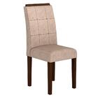 Kit 02 Cadeiras Vitória Wood Imbuia/ Capuccino - Moveis Arapo