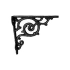 Kit 02 Cantoneiras N04 Em Ferro Fundido Cor Preto Em Hera