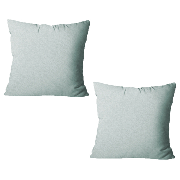 Kit 02 Capas De Almofadas Suede Azul Glacial - Doce Sonho Móv