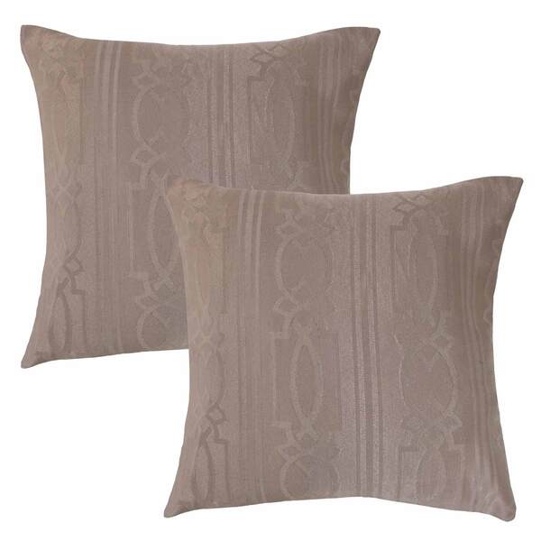 Kit 02 Capas Para Almofada Em Jacquard Estampado 45cm X 45cm