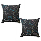 Kit 02 Capas Para Almofada Tecido Estampado Acquablock D62 42