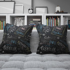 Kit 02 Capas Para Almofada Tecido Estampado Acquablock D62 42