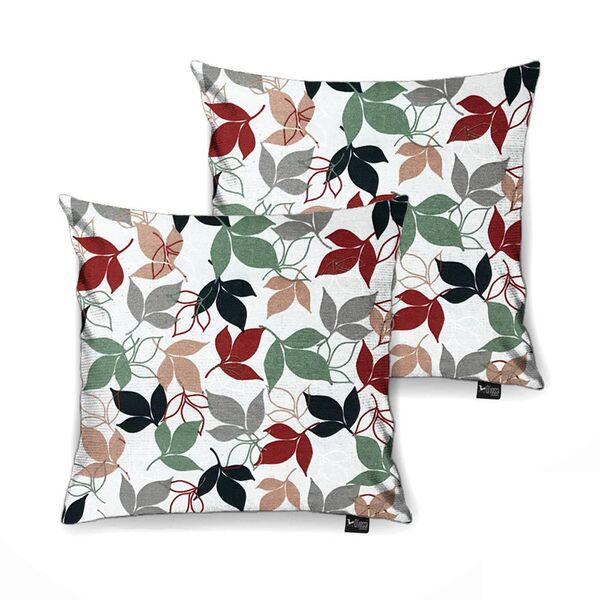 Kit 02 Capas Para Almofada Tecido Estampado Floral D67 - D'ro