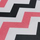 Kit 02 Capas Para Almofada Tecido Zig Zag Preto E Rosa