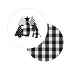 Kit 02 Capas Para Sousplat Natal Minimal Xadrez