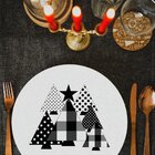 Kit 02 Capas Para Sousplat Natal Minimal Xadrez