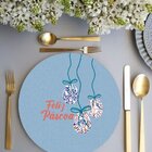 Kit 02 Capas Para Sousplat Páscoa Azul