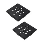 Kit 02 - Conjunto Ralo E Porta Grelha 10x10 Cm (preto)