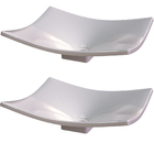 Kit 02 Cubas De Apoio Para Banheiro Lavabo C01 Folha F44 Bege