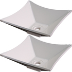 Kit 02 Cubas De Apoio Quadrada Lux Para Banheiro Lavabo C01 L