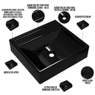 Kit 02 Cubas De Apoio Quadrada Para Banheiro Lavabo C01 Q39w