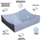 Kit 02 Cubas De Apoio Retangular Para Banheiro Lavabo C01 Ml4