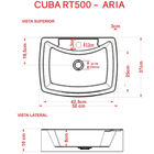 Kit 02 Cubas De Apoio Retangular Para Banheiro Lavabo C01 Rt5