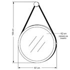 Kit 02 Espelhos Decorativo Redondo 54cm E 67cm Com Alça Adnet