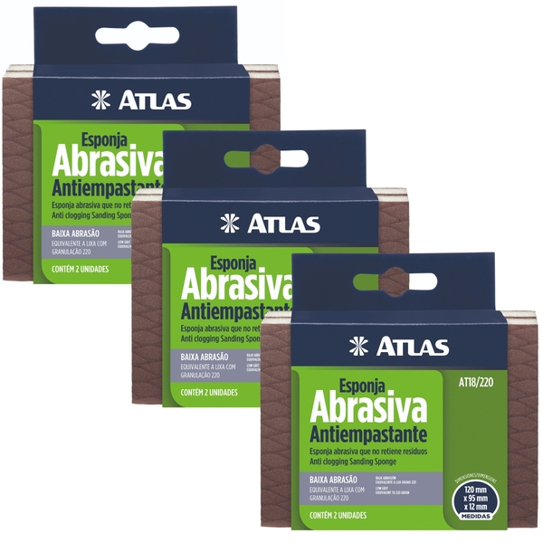 Kit 02 Esponjas Abrasivas Flexíveis Baixa Abrasividade Antiem