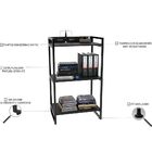 Kit 02 Estantes Com 3 Prateleiras Escritório Estilo Industria