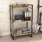 Kit 02 Estantes Com 3 Prateleiras Escritório Estilo Industria