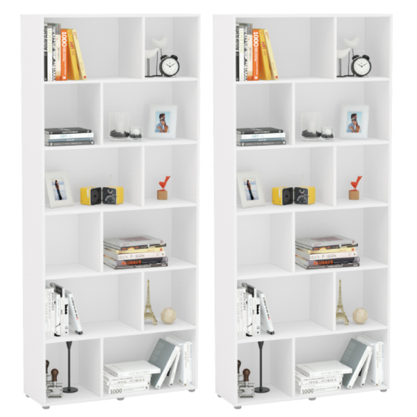 Kit 02 Estantes Decorativa Multiuso Para Sala E Escritório Xa