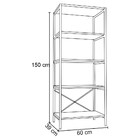 Kit 02 Estantes Livreiro Multiuso Trento Estilo Industrial 15