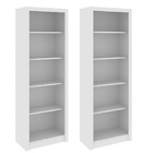 Kit 02 Estantes Para Escritório E Home Office 04 Prateleiras