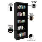 Kit 02 Estantes Para Escritório E Home Office 04 Prateleiras