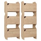 Kit 02 Estantes Triplas Com Porta Soul Carvalho Mel - Be Mobi