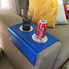 Kit 02 Esteira Decorativa Laqueada Sofá Alumínio Azul Bic