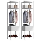Kit 02 Guarda Roupa Closet 540a Oxford Branco - D'rossi