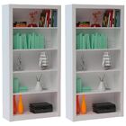 Kit 02 Livreiros Estante Painel Aziz B03 Branco - Lyam Decor