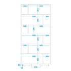 Kit 02 Livreiros Estante Painel Rubi B03 Branco - Lyam Decor