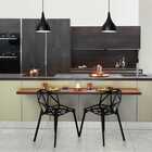 Kit 02 Luminárias Lustre Gota Preta Fosca / Branca