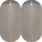 Kit 02 Lustre Em Cristais Para Quarto Lavabo Com Até 1,50m 1,