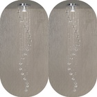 Kit 02 Lustre Em Cristais Para Quarto Lavabo Com Até 1,50m 1,