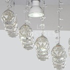 Kit 02 Lustres Pendentes De Cristal Legítimo Alto Brilho 40cm