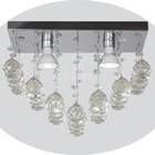 Kit 02 Lustres Pendentes De Cristal Legítimo Alto Brilho 40cm