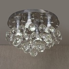 Kit 02 Lustres Plafon De Cristais Moderno Para Sala 15cm Bivo