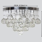 Kit 02 Lustres Plafon De Cristais Moderno Para Sala 15cm Bivo