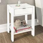 Kit 02 Mesa De Cabeceira Com Tomada 1 Gaveta Az1016 Tecno Mob