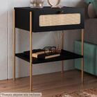 Kit 02 Mesas De Cabeceira 1 Gv Palhinha 28932 Linha Oslo Arte