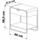 Kit 02 Mesas De Cabeceira 1g Organica 60 Cm 28061 Artesano
