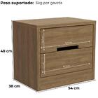 Kit 02 Mesas De Cabeceira 2 Gavetas 54 Cm S822 Kappesberg